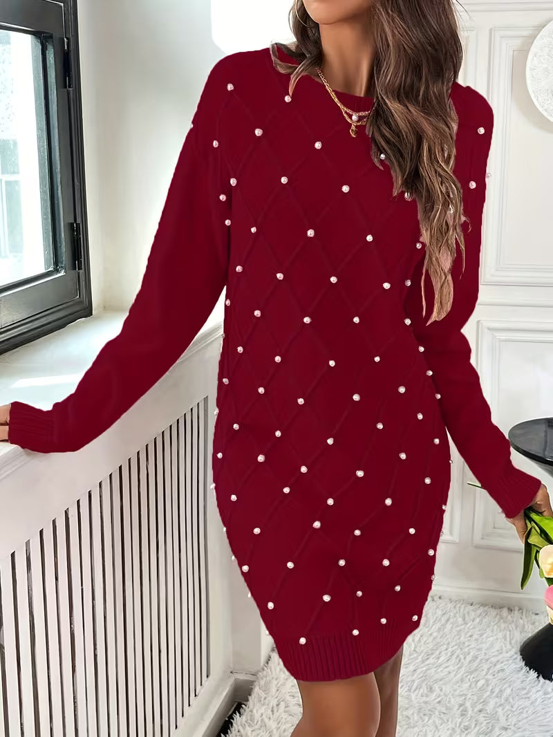 Vestito invernale con perle